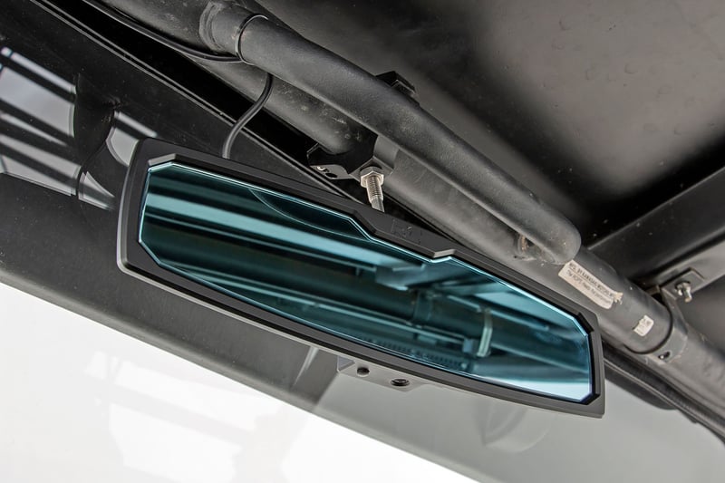 Rough Country - UTV Aluminum Rear View Mirror - Dome Light| 12" | 1.75-2" Mount