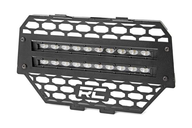 Rough Country - Grille Kit - 10" Black Slimline LED Pair | Polaris RZR XP 1000