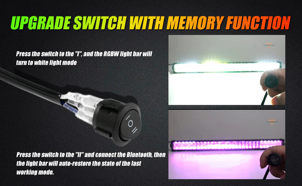 52" INCH V-PRO SERIES STRAIGHT/CURVED RGBW COLOR CHANGING LED LIGHT BAR