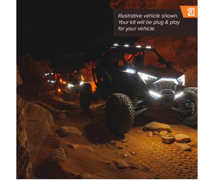 Ravek - Apex Lights™ - Running - White - RZR Pro R - Polaris