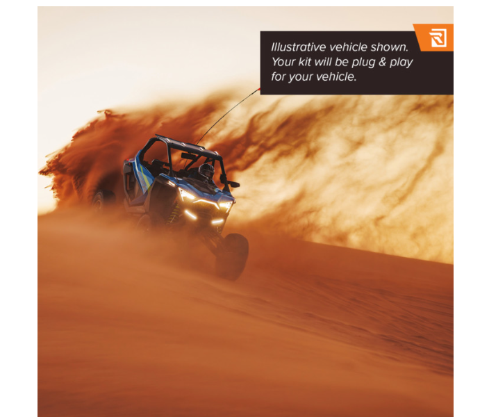 Ravek - Apex Lights™ - Running - White - RZR Pro R - Polaris