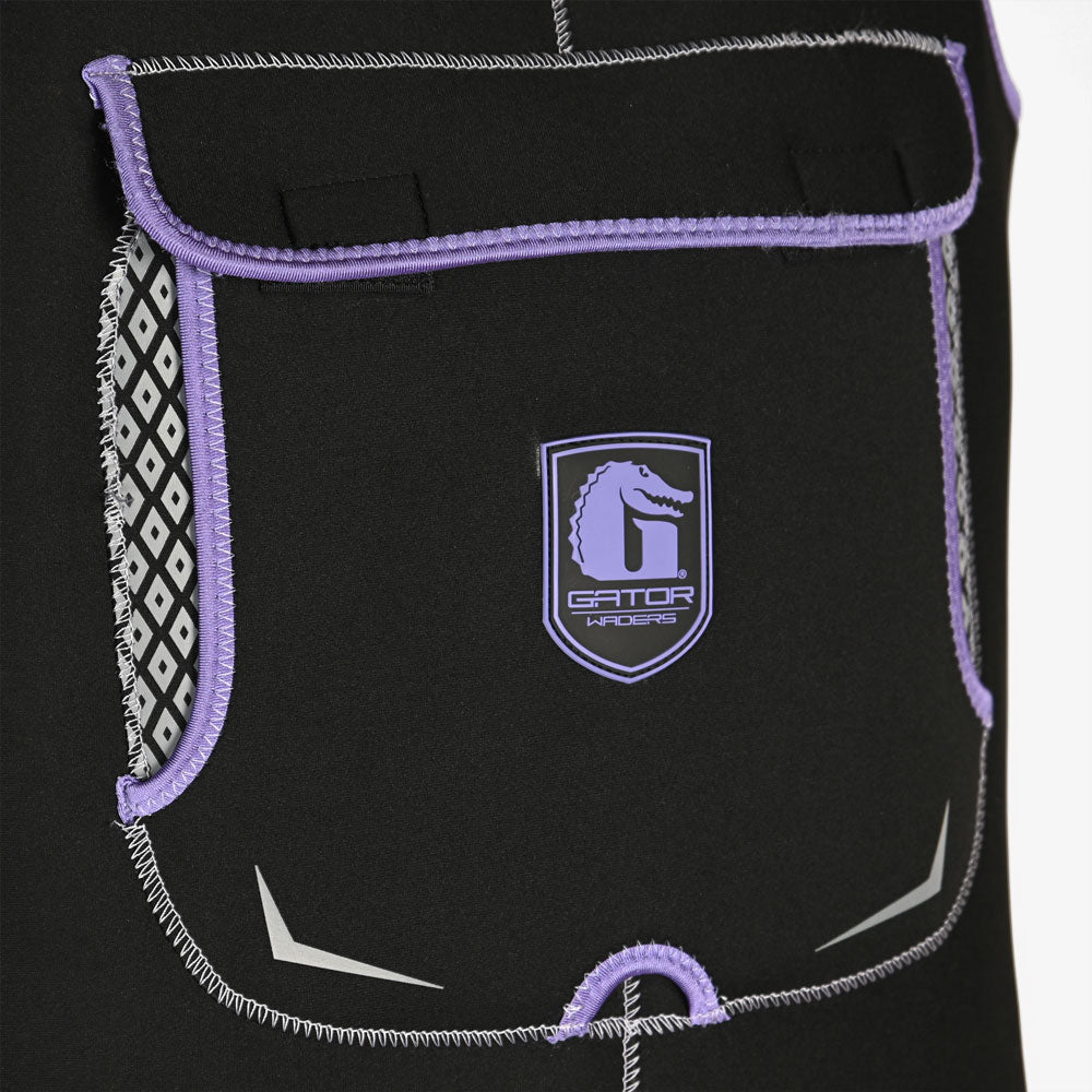 Retro Waders | Womens - Black/Purple