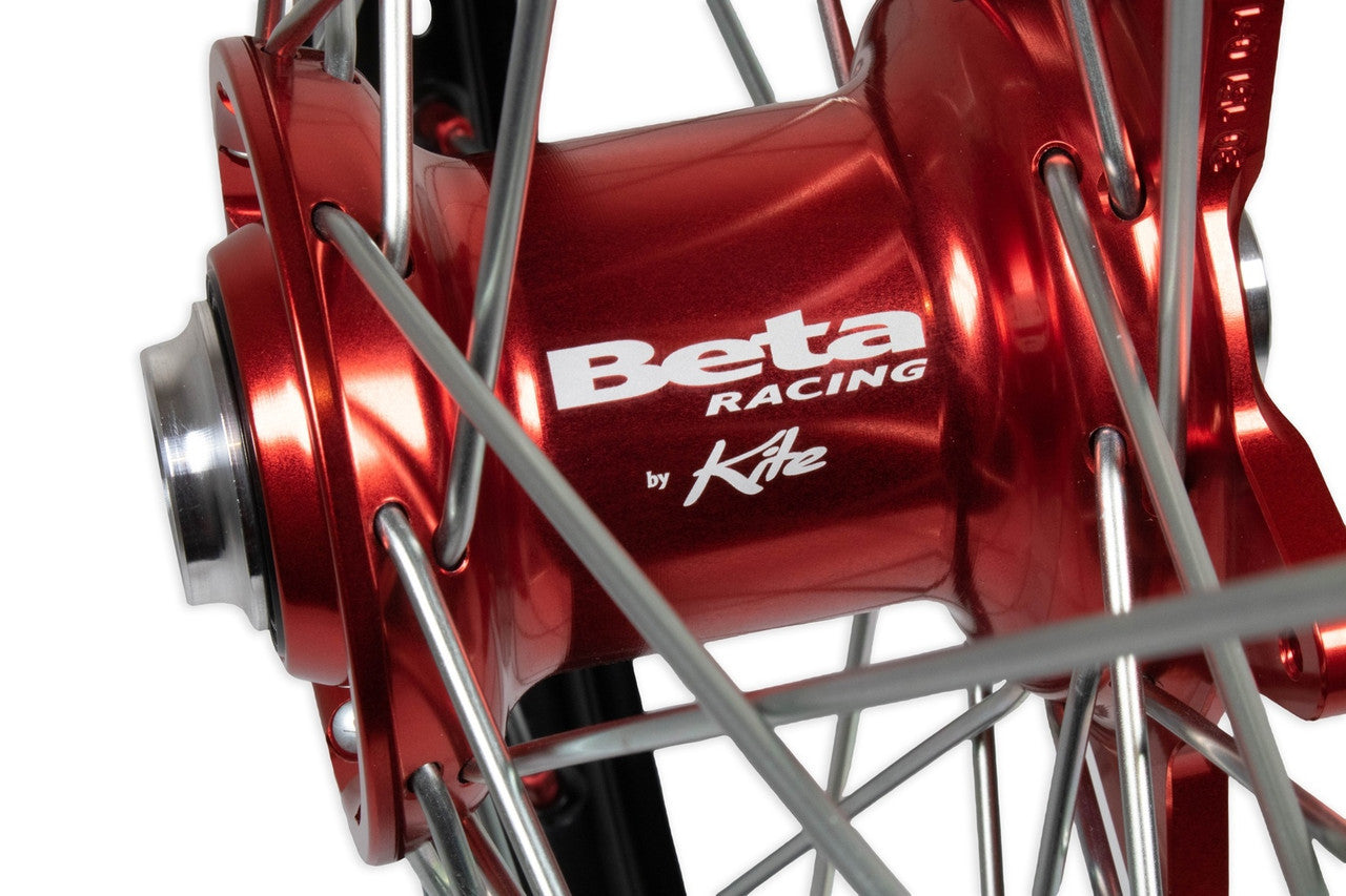 Beta Racing Kite 21" Front Wheel, Red Hubs, Red Nipples, Silver Spokes, Black Rim