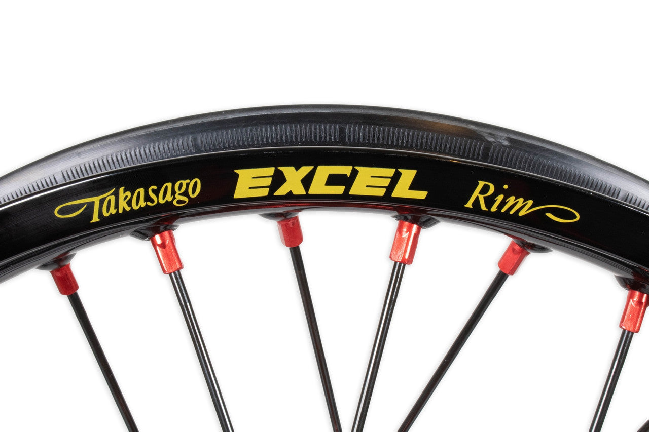 Beta Racing Kite 18" Rear Wheel, Red Hubs, Red Nipples, Black Spokes, Black Rim