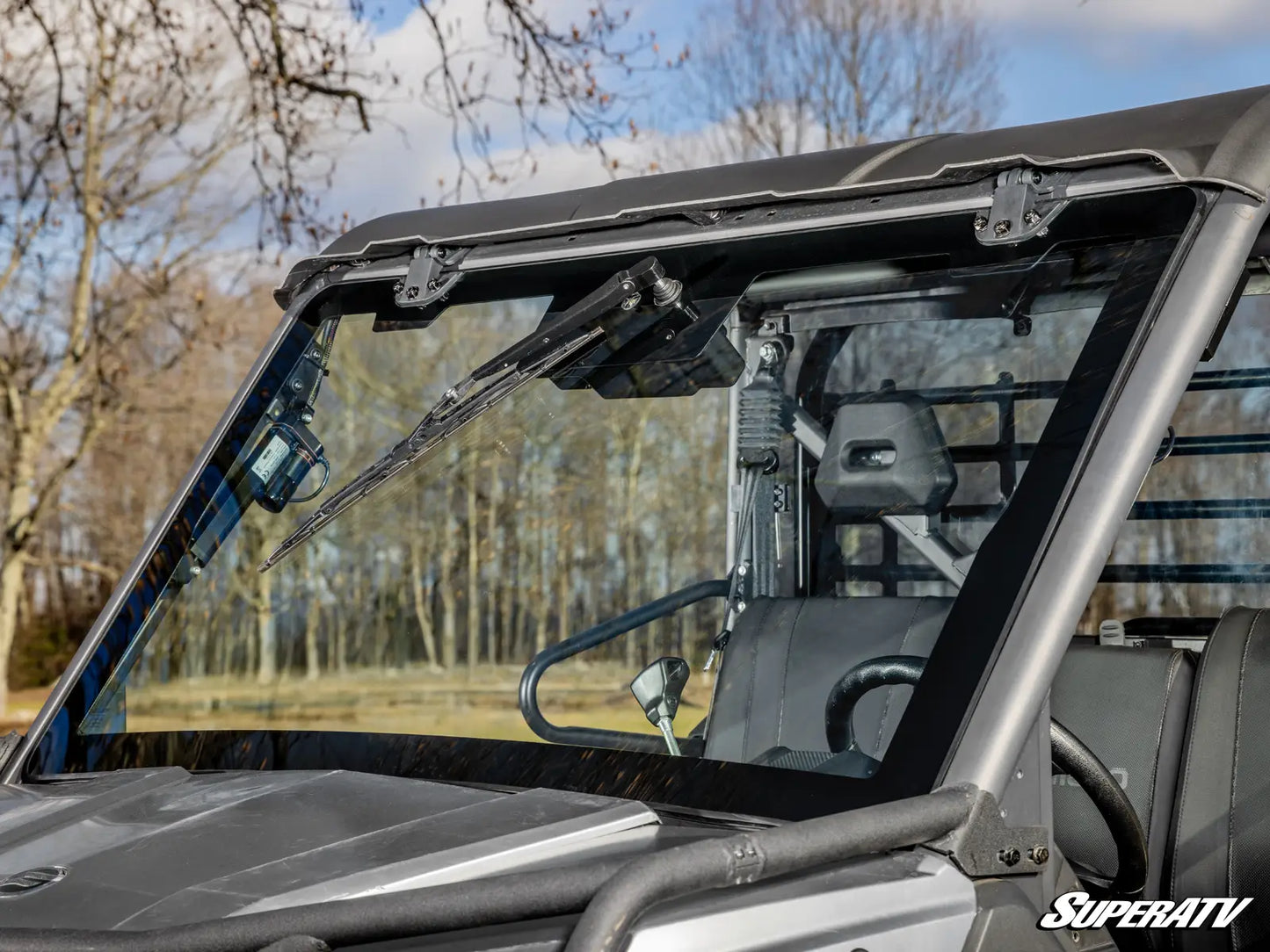 SuperATV - CFMOTO UForce 1000 MaxDrive Power Flip Glass Windshield