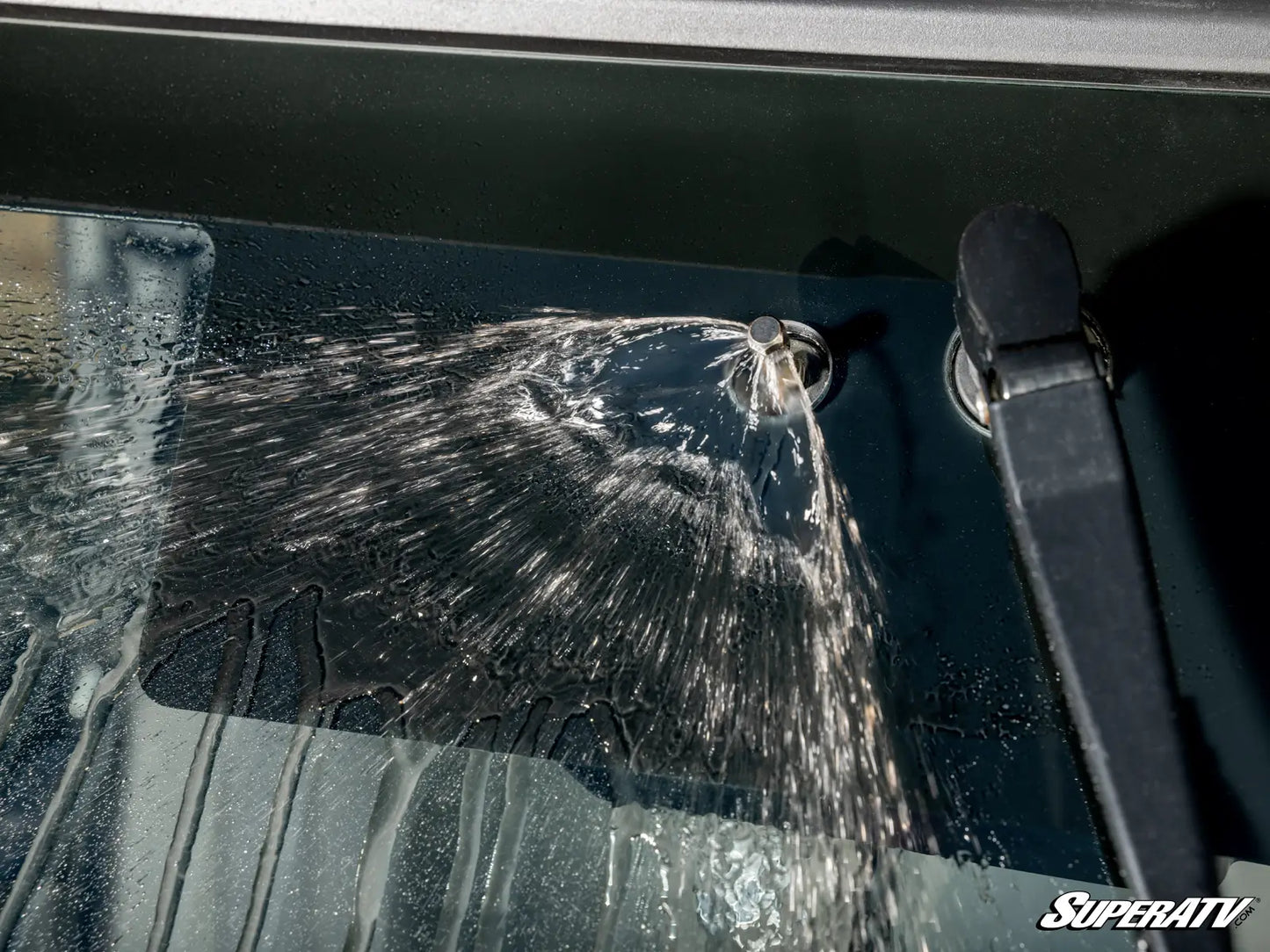 SuperATV - CFMOTO UForce 1000 MaxDrive Power Flip Glass Windshield