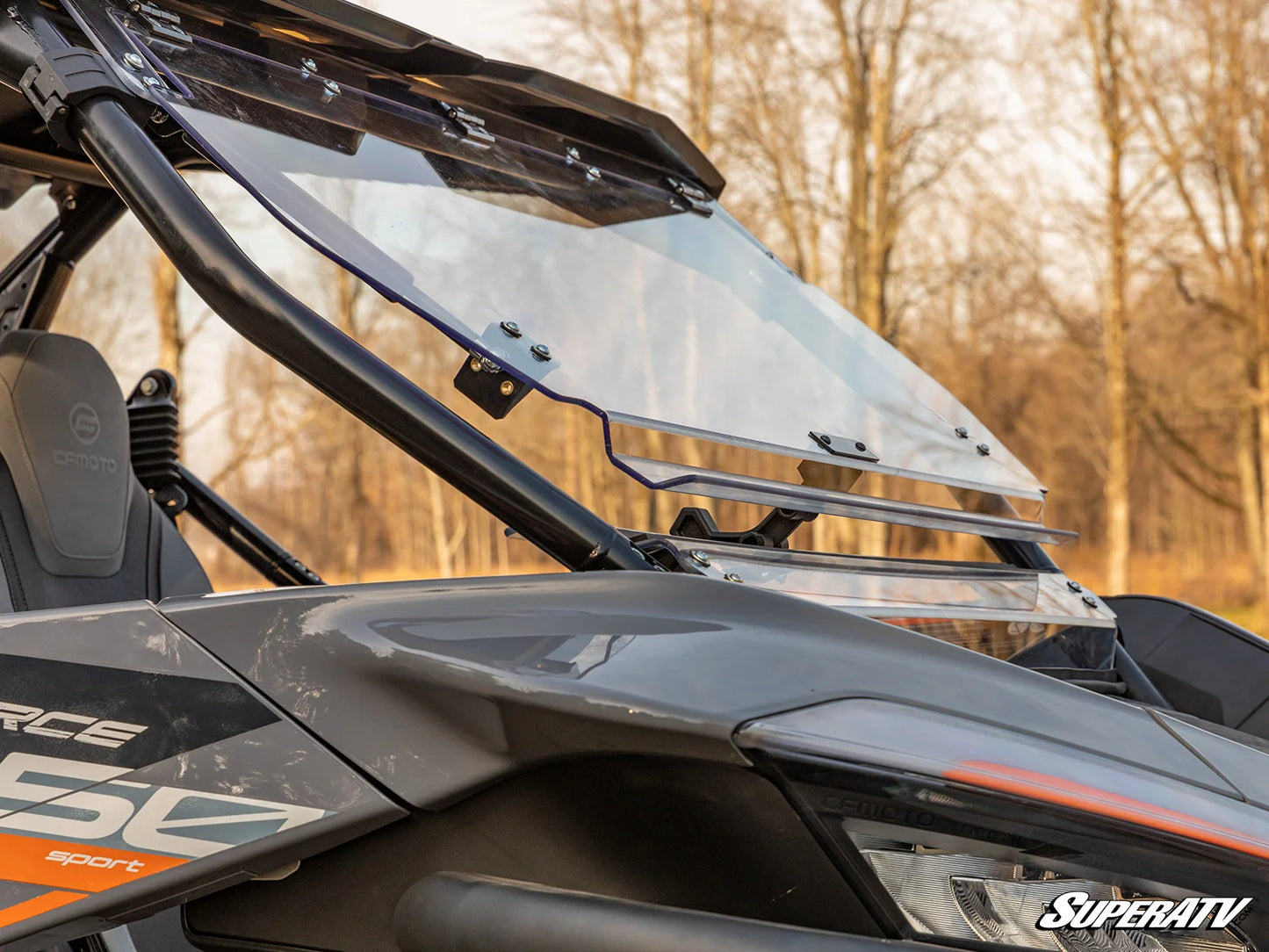 SuperATV - CFMOTO ZForce 950 Scratch Resistant Flip Windshield