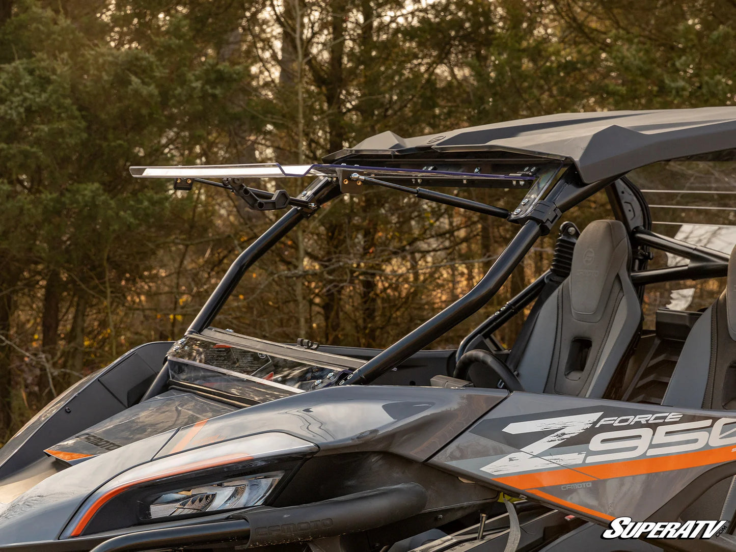 SuperATV - CFMOTO ZForce 950 Scratch Resistant Flip Windshield