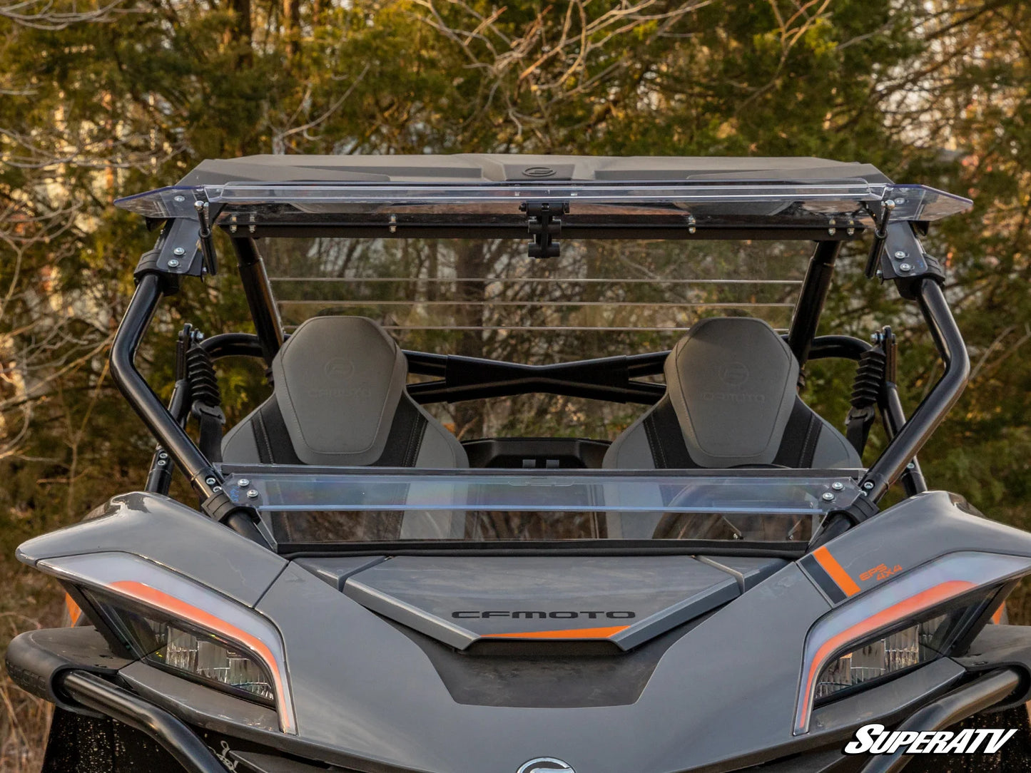 SuperATV - CFMOTO ZForce 950 Scratch Resistant Flip Windshield