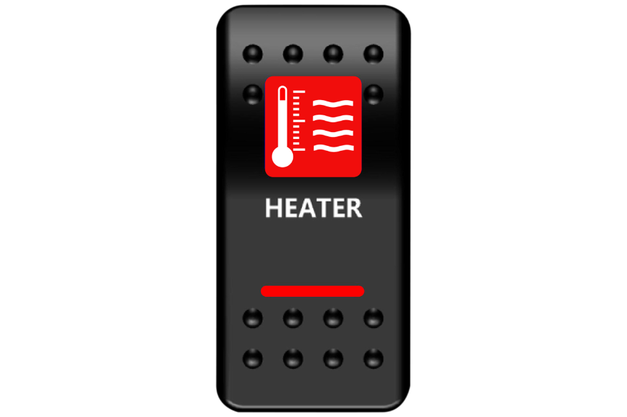 Moose Offroad - Rocker Switch - Heater - Red