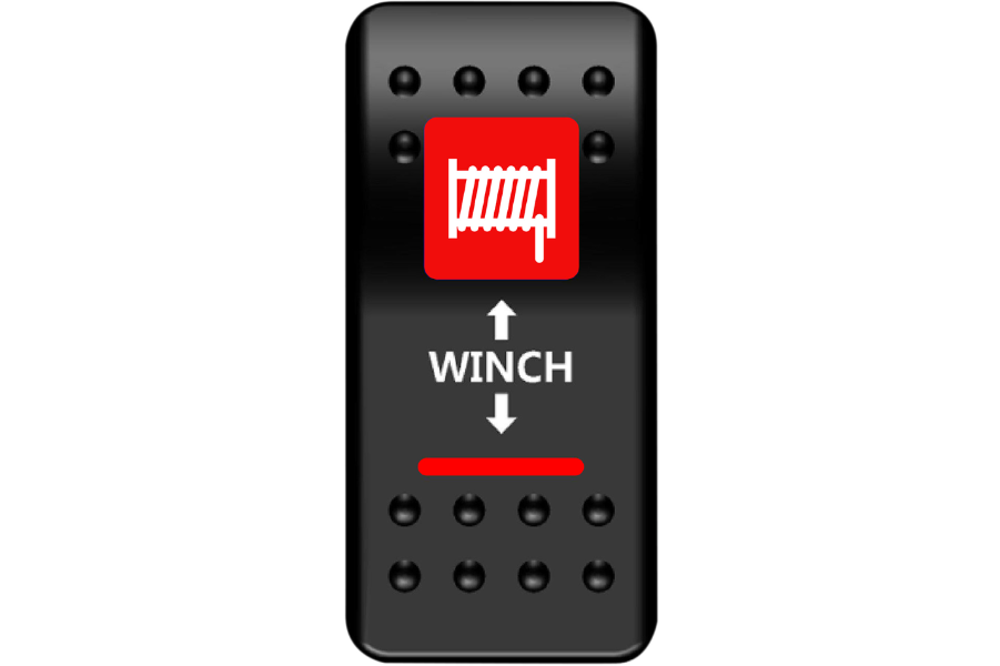 Moose Offroad - Rocker Switch -Winch - Red
