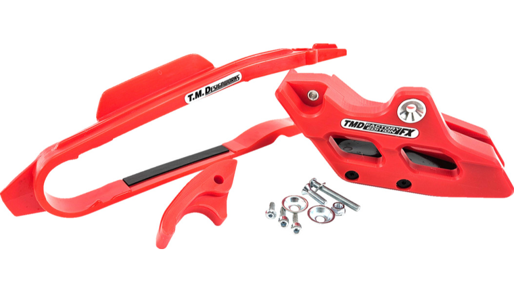 T.M. DESIGNWORKS - Chain Guide/Slider - Red - Beta