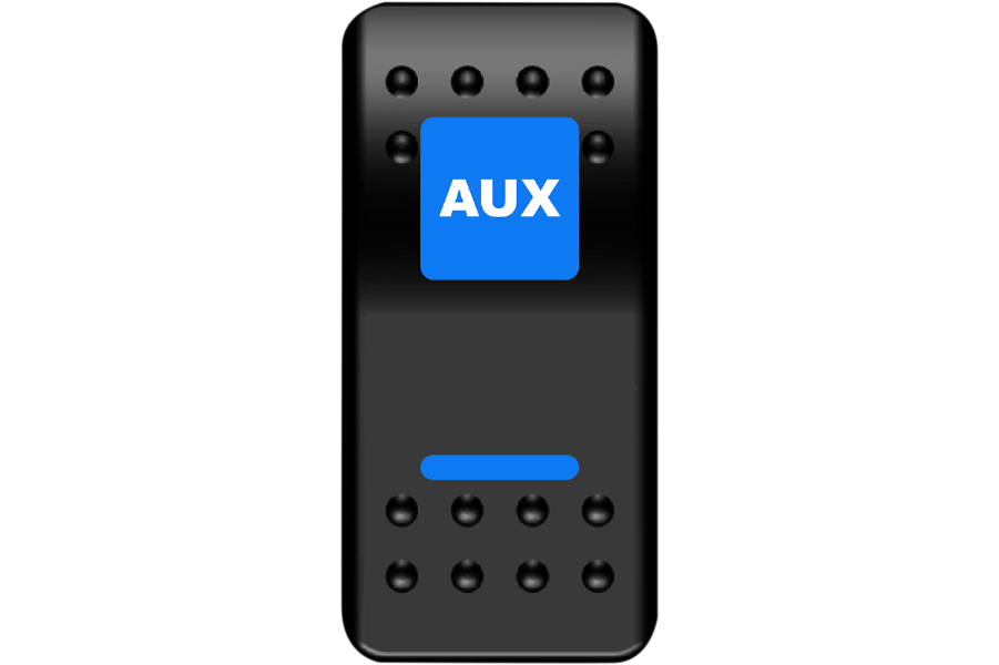 Moose Offroad - Rocker Switch - Auxilary Power - Blue