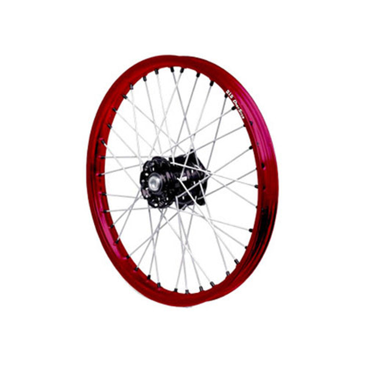 Beta - Dubya Wheel Set Black Hub, Red Rim, Black Nips