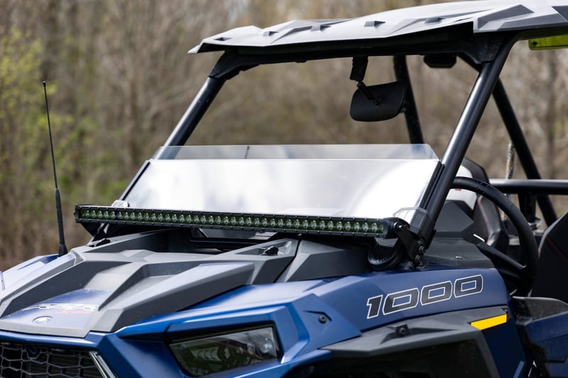 Rough Country - LED Light Kit - Front Mount | 40" Black Single Row | Polaris RZR XP 1000