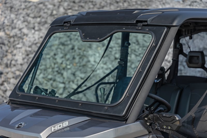 Rough Country - Electric Tilt Windshield - Glass | Can-Am Defender HD 8/HD 9/HD 10