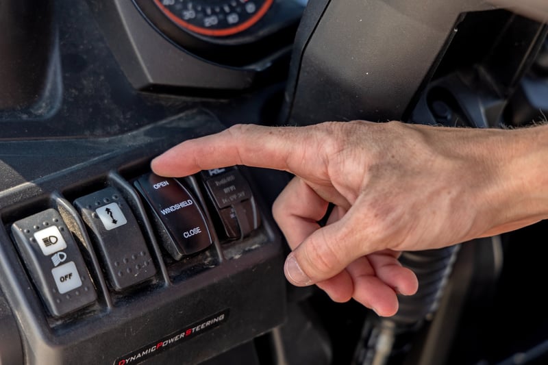Rough Country - Electric Tilt Windshield - Glass | Can-Am Defender HD 8/HD 9/HD 10
