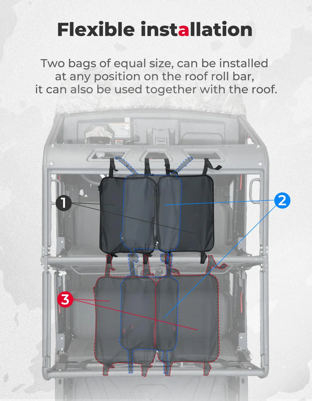 2PCS Overhead Storage Bags - CFMOTO Uforce 1000/1000XL