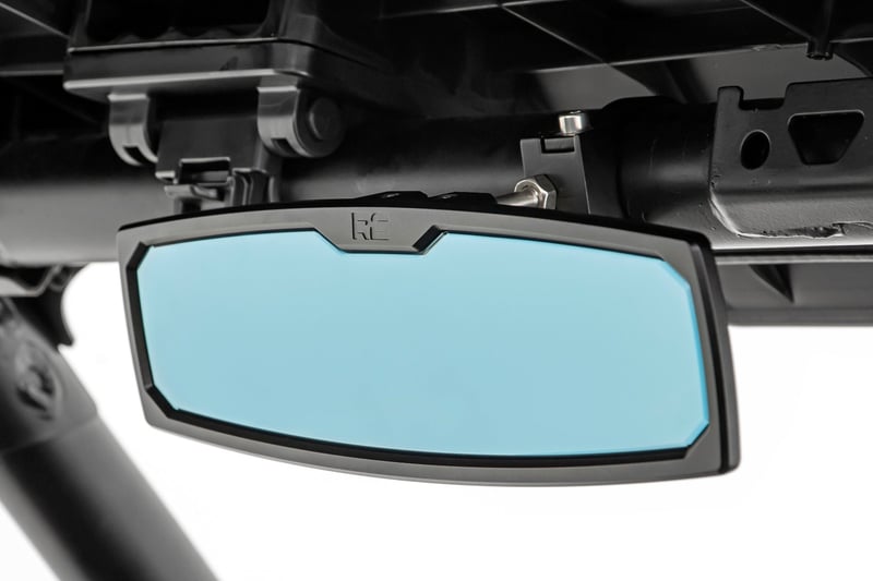 Rough Country - UTV Aluminum Rear View Mirror - Dome Light| 12" | 1.75-2" Mount