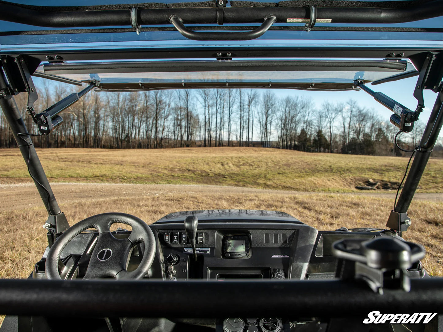 SuperATV - Kawasaki Mule Pro MaxDrive Power Flip Windshield