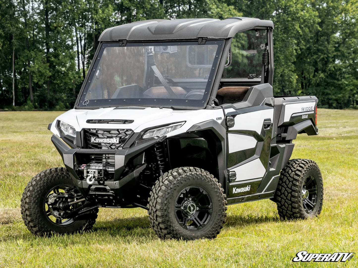 SuperATV - Kawasaki Ridge MaxDrive Power Flip Windshield