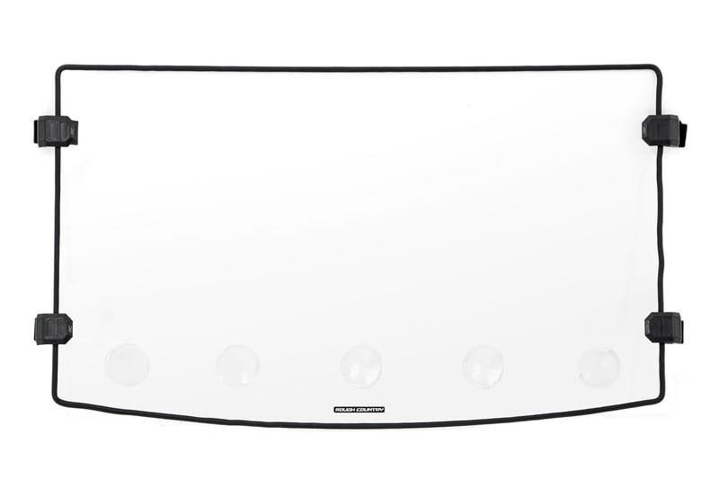 Rough Country - Vented Full Windshield - Scratch Resistant | Polaris Ranger 1000/Ranger XP 900/1000