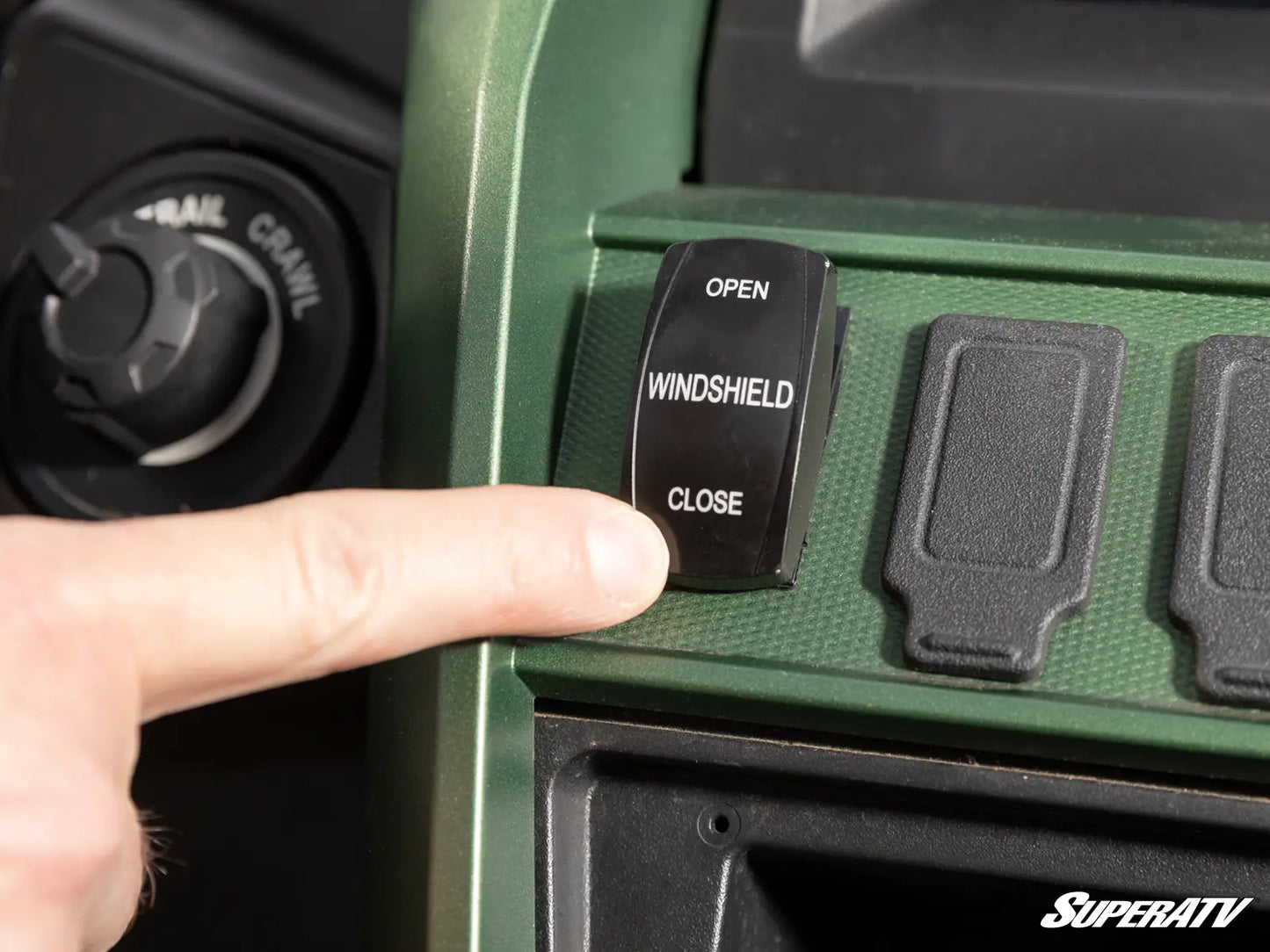 SuperATV - Yamaha Wolverine RMAX MaxDrive Power Flip Windshield
