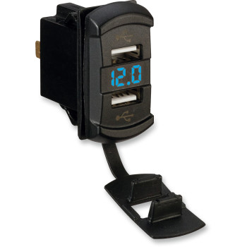 Dual USB Charger with Voltage Monitor