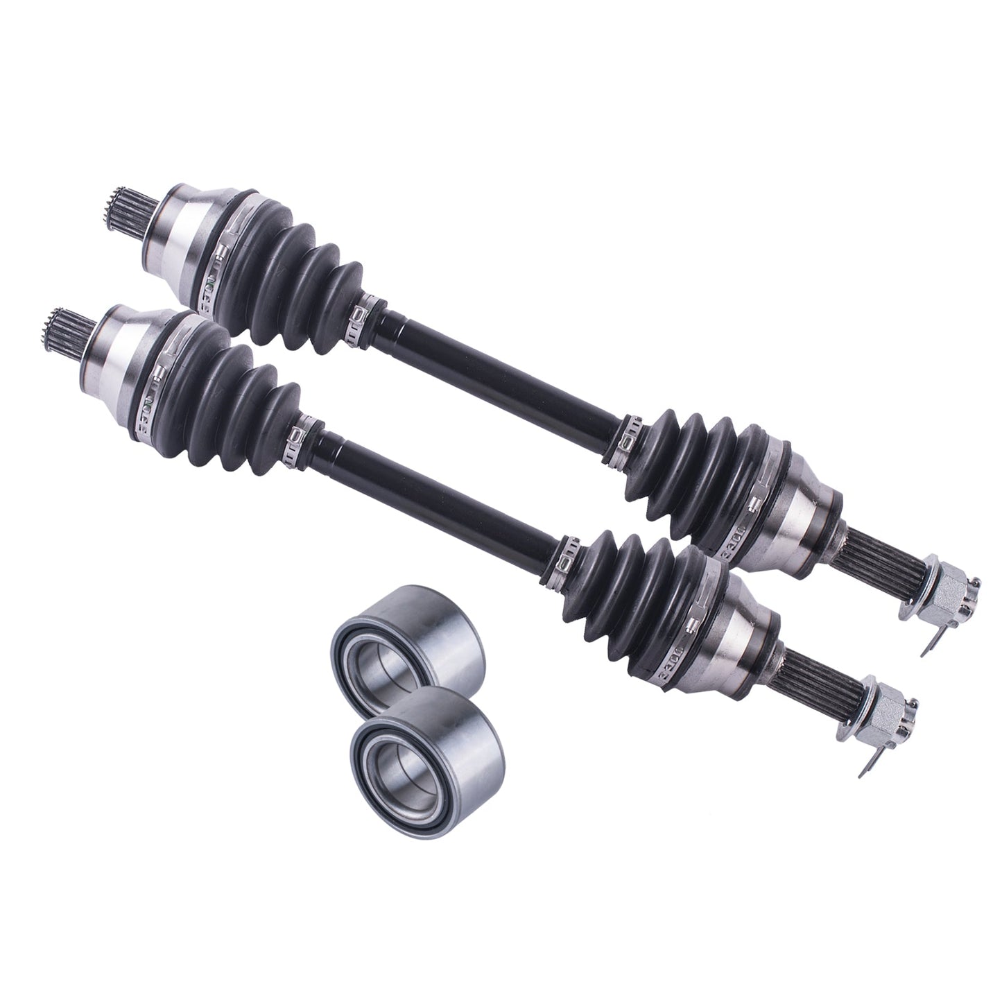 Polaris Hawkeye Sportsman 300 400 Front Axles and Wheel Bearing Set 2006 - 2010