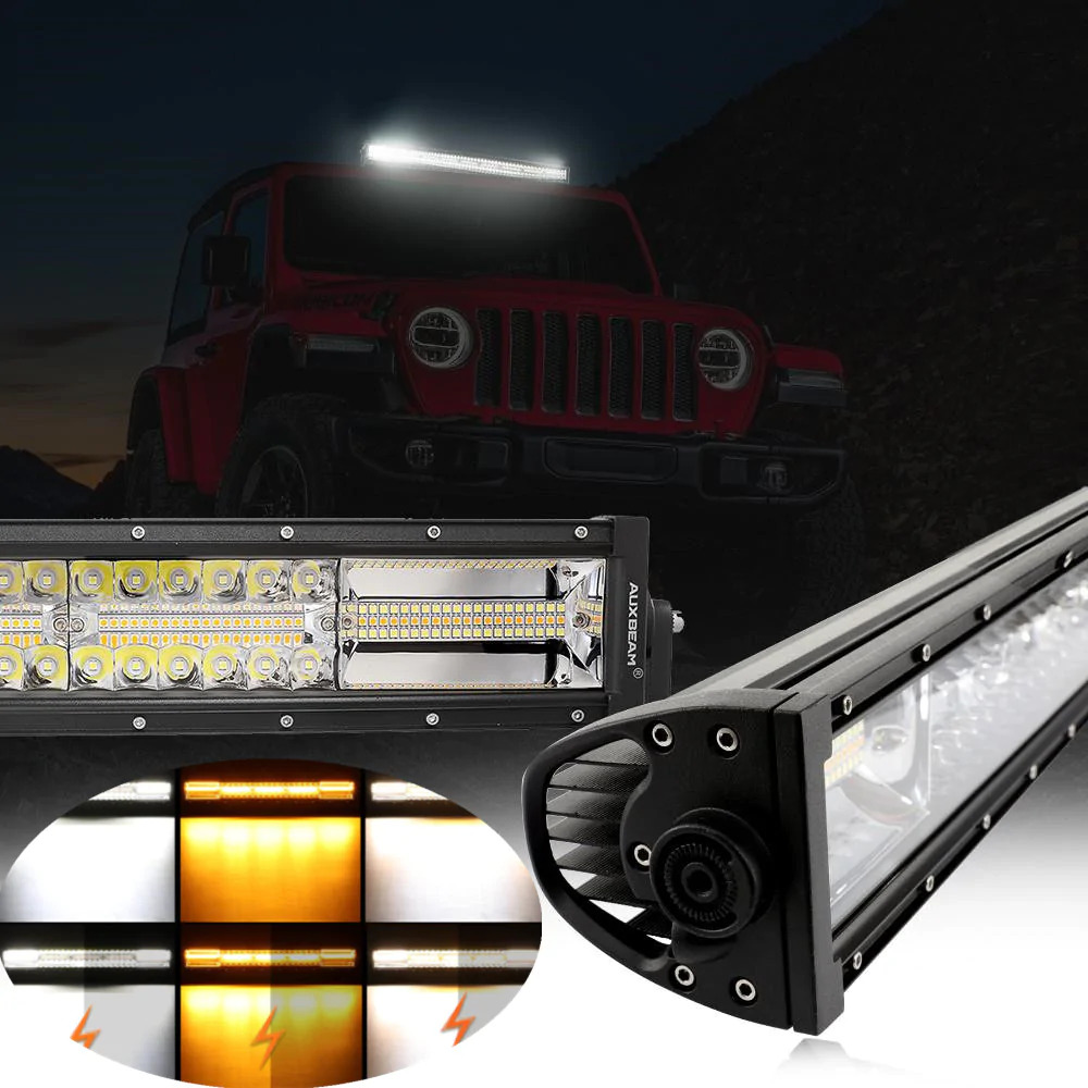 32" WHITE & AMBER STRAIGHT | OFF ROAD LED LIGHT BAR