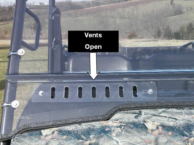 Arctic Cat Stampede - 1 Pc Lexan Back Panel w/Clamp and Vent Options - 3 Star UTV