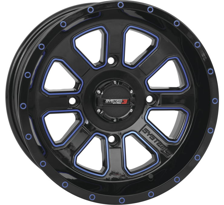 SYSTEM 3 | ST-4 | BLACK + BLUE - 14X7 - 4/156 - 4+3