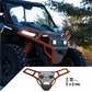 Ravek - Front Bumper/Skid Plate with White Lights - Orange -Polaris - RZR XP 1000