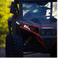 Ravek - Front Bumper/Skid Plate with White Lights -Polaris - Red - RZR XP 1000
