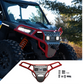 Ravek - Front Bumper/Skid Plate with White Lights -Polaris - Red - RZR XP 1000