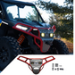 Ravek - Front Bumper/Skid Plate with Amber Lights - Polaris -Red - RZR XP 1000