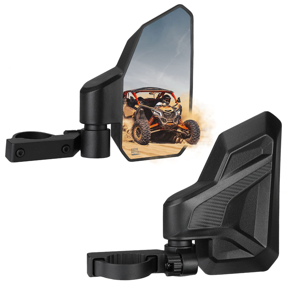 KEMIMOTO - UTV Side Mirrors Fit with Windshield for 1.6"-2" Roll Bar - CFMOTO Zforce