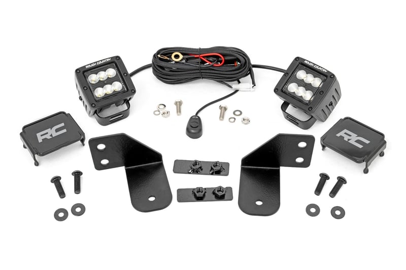 Rough Country - Rear Facing 2-Inch/3-Inch LED Kit - Polaris Ranger 1000/Ranger XP 900/1000
