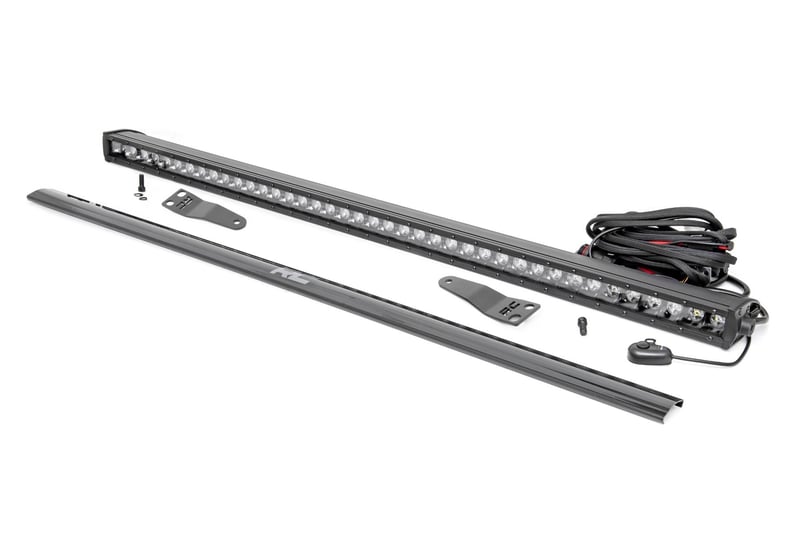 Rough Country - LED Light Kit - Front Mount | 40" Black Single Row | Polaris RZR XP 1000