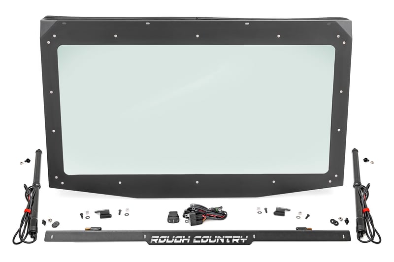Rough Country - Electric Tilt Windshield - Glass | Polaris Ranger XP 1000
