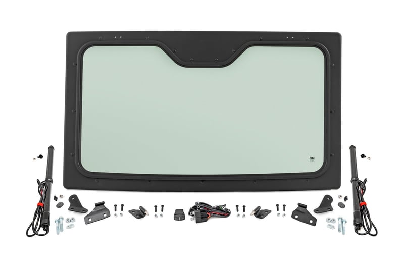 Rough Country - Electric Tilt Windshield - Glass | Polaris Ranger XP 1000
