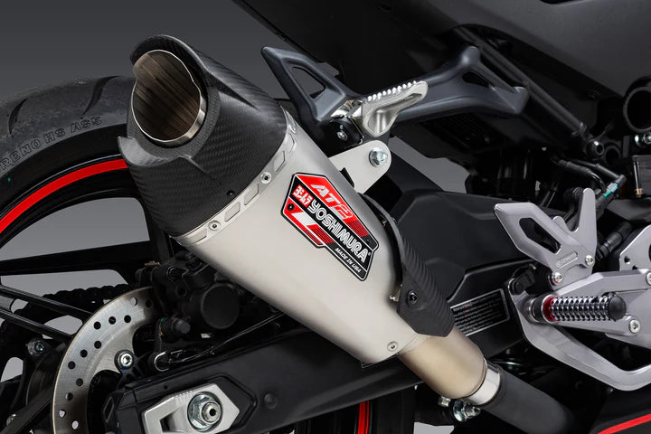 YOSHIMURA - CFMOTO 450NK - AT2 Stainless Slip-On Exhaust w/ Stainless Muffler