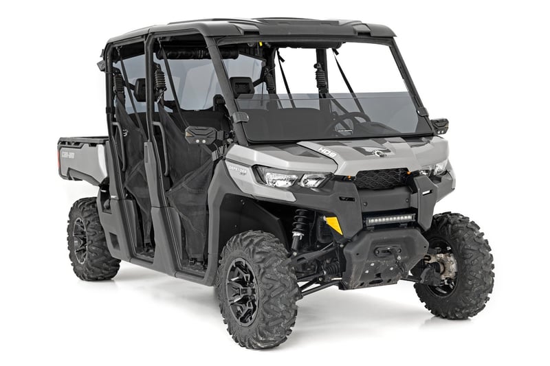 Rough Country - Tinted Half Windshield - Scratch Resistant | Can-Am Defender HD 5/HD 8/HD 9/HD 10