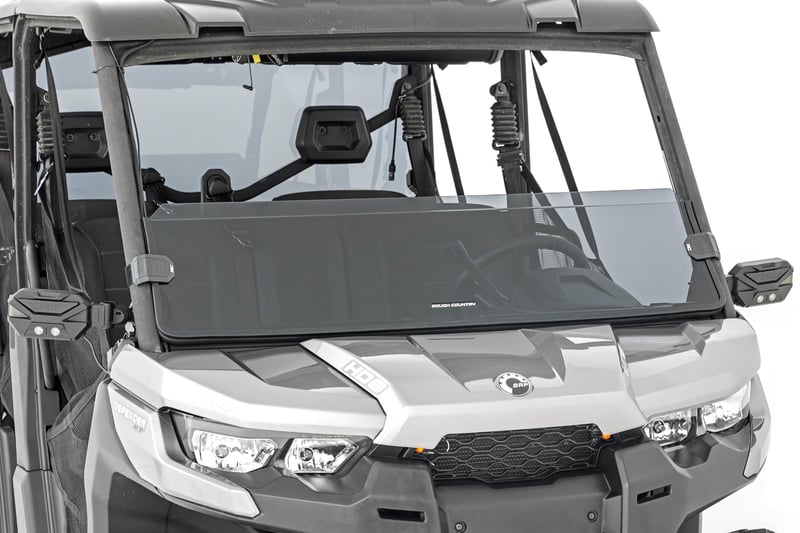 Rough Country - Tinted Half Windshield - Scratch Resistant | Can-Am Defender HD 5/HD 8/HD 9/HD 10