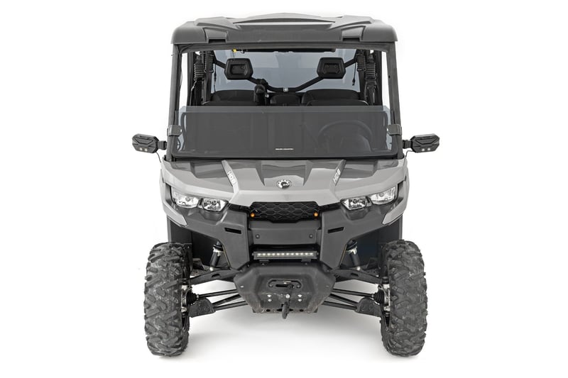 Rough Country - Tinted Half Windshield - Scratch Resistant | Can-Am Defender HD 5/HD 8/HD 9/HD 10