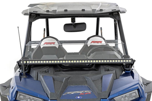 Rough Country - LED Light Kit - Front Mount | 40" Black Single Row | Polaris RZR XP 1000