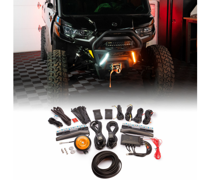 Ravek - Turn Signal Kit - Amber - White Running Lights - Defender - Can-Am