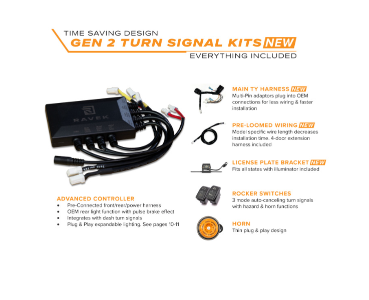 Ravek - Turn Signal Kit - Gen 2 - Ranger XP 1000 - Polaris