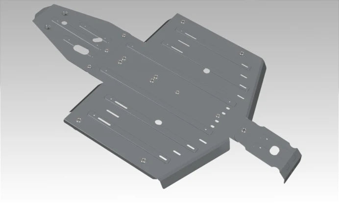 Rival - Polaris General 1000 Alloy Central Skid Plate