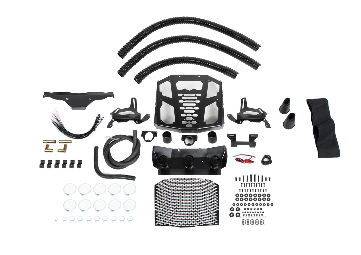 Msc Radiator Rival -CF Moto C Force 800XC/1000 Radiator Relocation Kit With Snorkel ...
